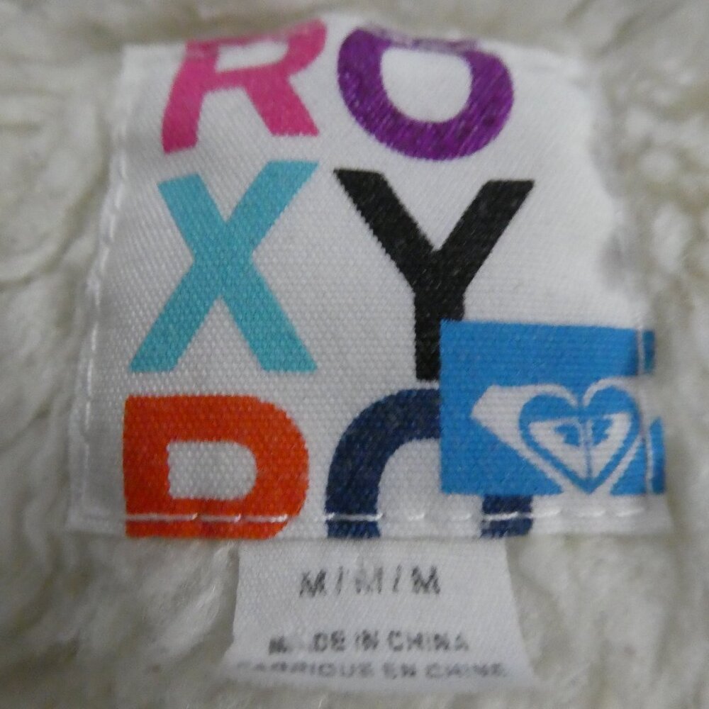 Y2K - Vintage - Roxy | medium | Heart & Logo Patterned  Zip-Up Hoodie - Picture 2 of 16